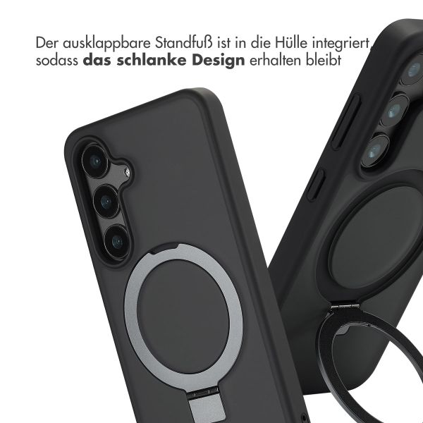 Accezz Ring Stand Backcover mit MagSafe Samsung Galaxy S24 - Schwarz