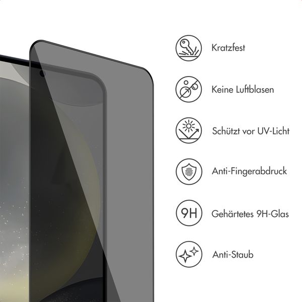 Accezz Sichtschutz-Schutzglas mit Applikator Samsung Galaxy S25 / S24
