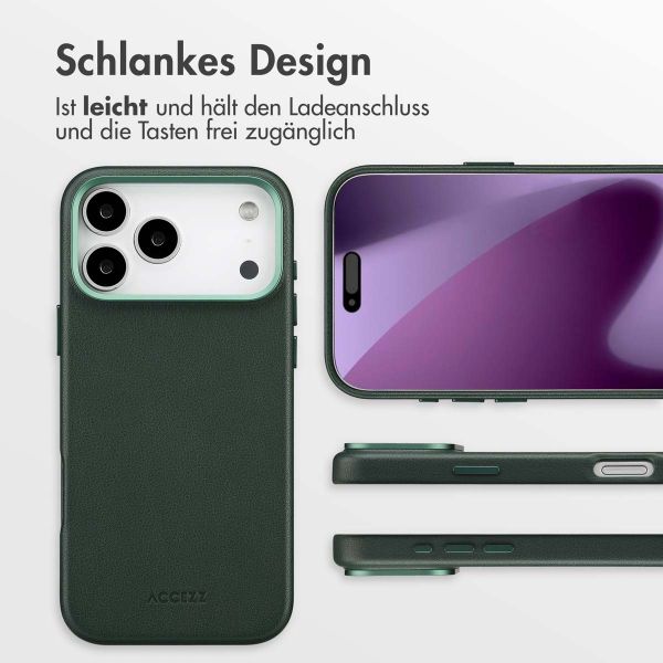 Accezz MagSafe Leather Backcover Apple iPhone 17 Pro Max - Cedar Green