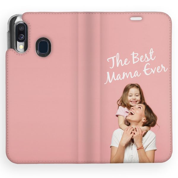 Gestalte deine eigene Compact Gel Klapphülle Samsung Galaxy A40 - Weiß