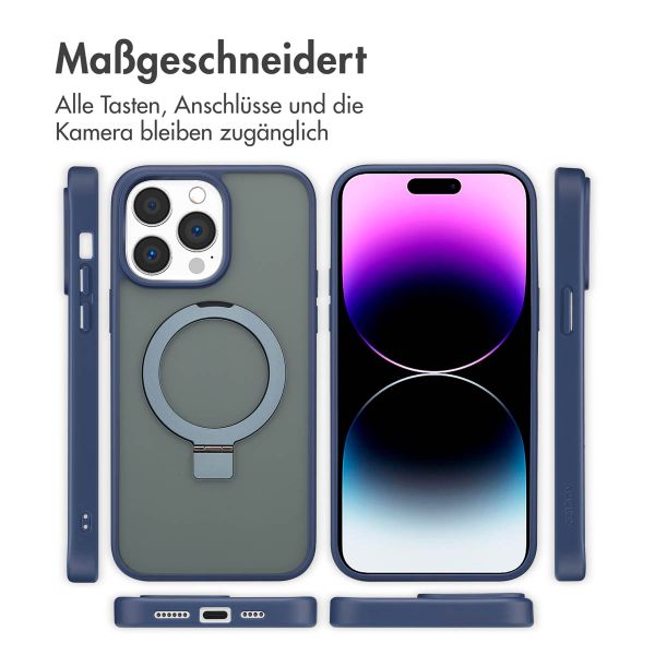 Accezz Ring Stand Backcover mit MagSafe Apple iPhone 14 Pro Max - Blau