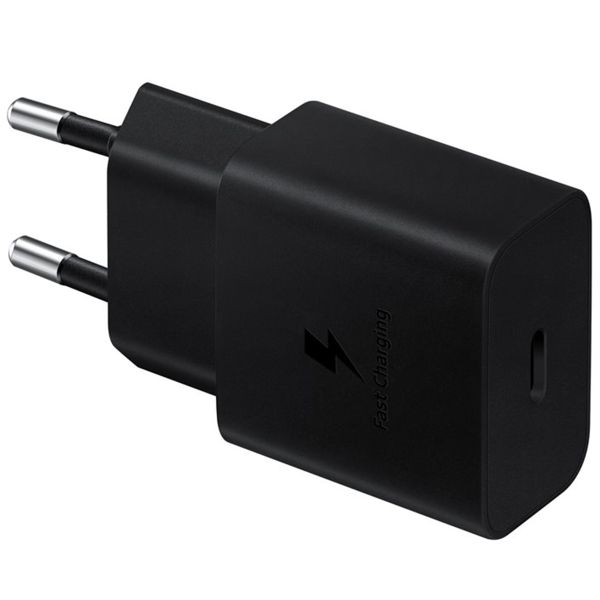 Samsung Original Power Adapter mit USB-C-Kabel - Ladegerät - USB-C-Anschluss - Fast Charger - 15 Watt - 1 m - Schwarz