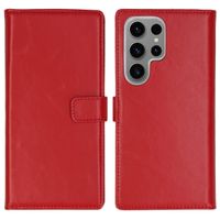 Selencia Echtleder Klapphülle Samsung Galaxy S24 Ultra - Rot