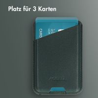 Accezz Magnetischer Lederkartenhalter - Geeignet für Apple Find My - Cedar Green