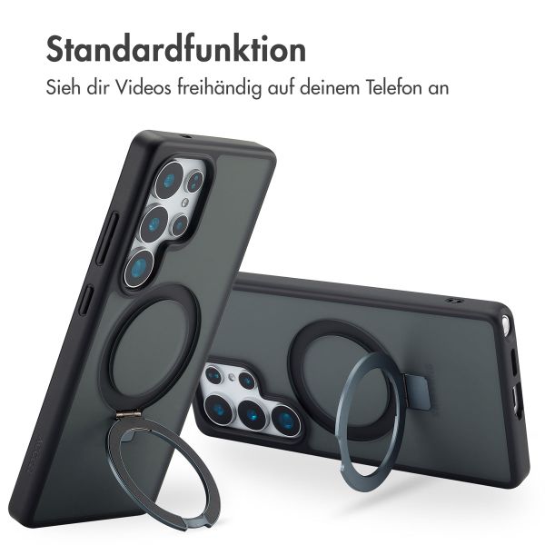 Accezz Ring Stand Backcover mit MagSafe Samsung Galaxy S25 Ultra - Schwarz