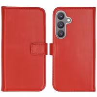 Selencia Echtleder Klapphülle Samsung Galaxy S24 - Rot