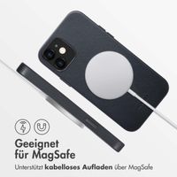 Accezz MagSafe Leather Backcover Apple iPhone 12 (Pro) - Onyx Black