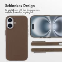 Accezz MagSafe Leather Backcover Apple iPhone 16 - Kaffeebraun