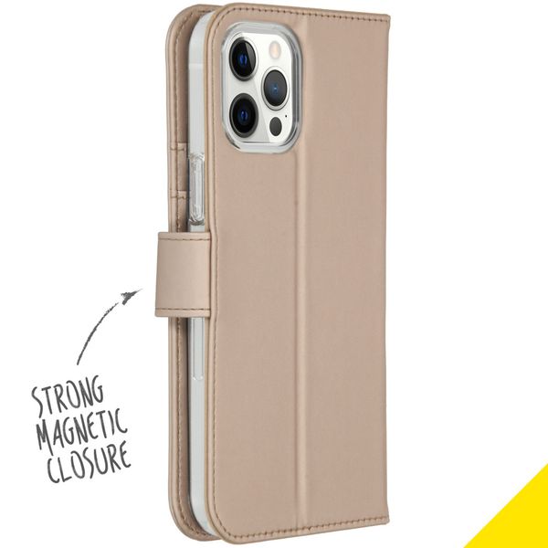 Accezz Wallet TPU Klapphülle Apple iPhone 12 Pro Max - Gold