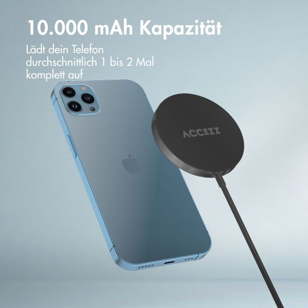 Accezz Wireless Charger USB-C - MagSafe kabelloses Ladegerät - 1 Meter - Schwarz