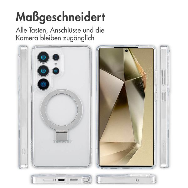 Accezz Ring Stand Backcover mit MagSafe Samsung Galaxy S25 Ultra - Transparent