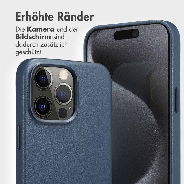 Accezz 2-in-1 Klapphülle aus Leder mit MagSafe Apple iPhone 15 Pro Max - Nightfall Blue