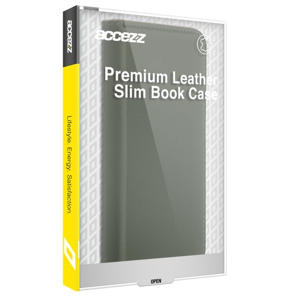Accezz Premium Leather Slim Klapphülle Apple iPhone 14 Plus - Grün