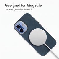 Accezz Mesh Backcover mit MagSafe Apple iPhone 16 - Dunkelblau