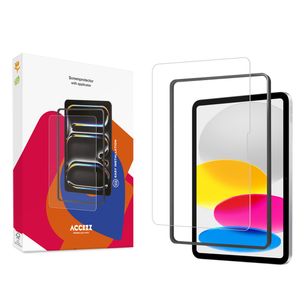 Accezz Schutzfolie aus gehärtetem Glas mit Applikator Apple iPad 11 (2025) 11 Zoll A16 / iPad 10 (2022) 10.9 Zoll