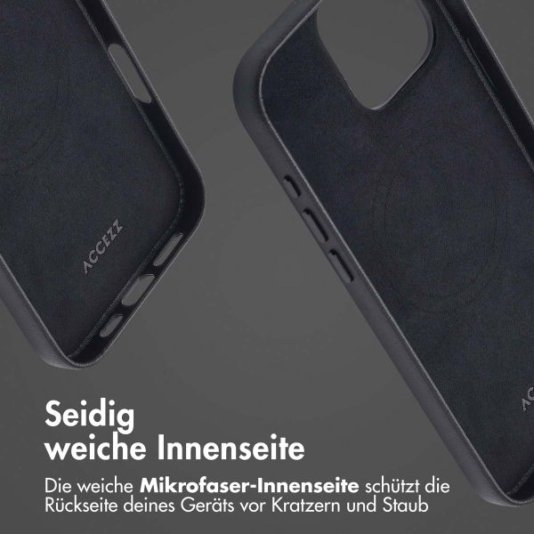 Accezz MagSafe Leather Backcover Apple iPhone 16 Pro Max - Onyx Black