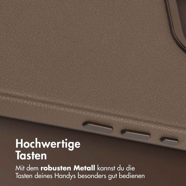 Accezz MagSafe Leather Backcover Apple iPhone 17e / 16e - Kaffeebraun