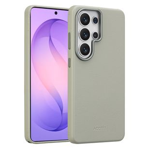 Accezz MagSafe Leather Backcover Samsung Galaxy S26 Ultra - Light Grey