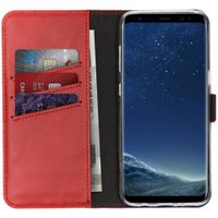 Selencia Echtleder Klapphülle Samsung Galaxy S8 - Rot