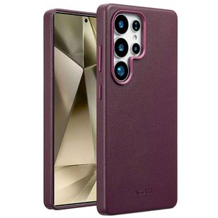 Accezz MagSafe Leather Backcover für das Samsung Galaxy S25 Ultra - Heath Purple