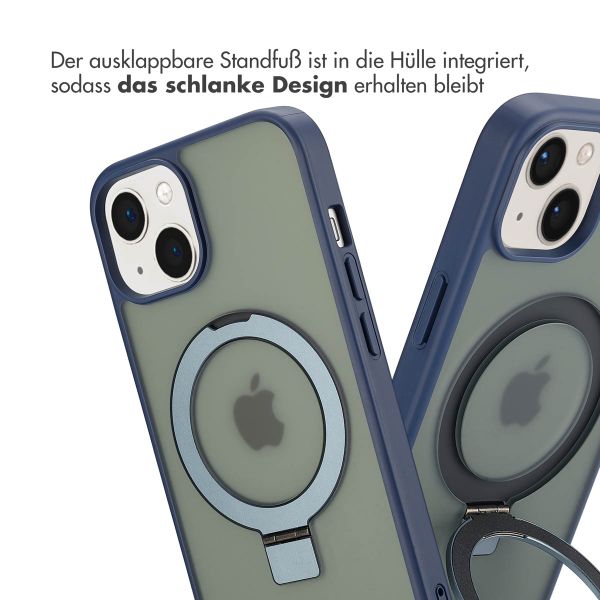 Accezz Ring Stand Backcover mit MagSafe Apple iPhone 14 - Blau