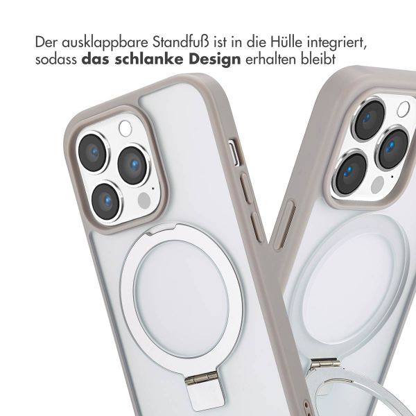 Accezz Ring Stand Backcover mit MagSafe Apple iPhone 14 Pro - Grau