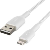 Belkin BoostCharge Pro Braided Lightning auf USB-A Kabel - 3 Meter - Weiß
