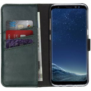 Selencia Echtleder Klapphülle Samsung Galaxy S8 - Grün