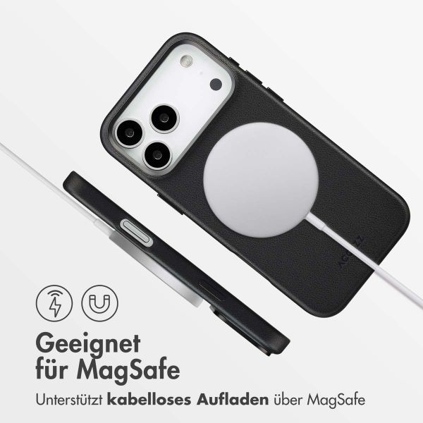 Accezz MagSafe Leather Backcover Apple iPhone 17 Pro Max - Onyx Black