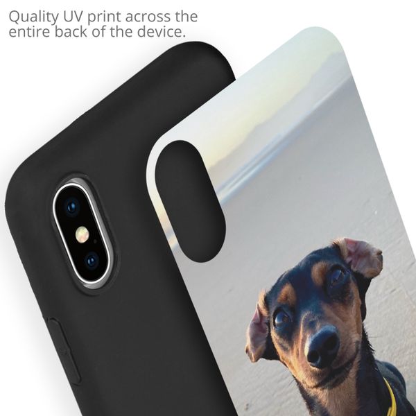 Gestalte deine eigene Apple iPhone Xs / X Gel Hülle - Schwarz