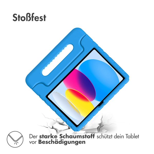 Accezz SchutzHülle mit Handgriff kindersicher Apple iPad 11 (2025) 11 Zoll A16 / iPad 10 (2022) 10.9 Zoll - Blau