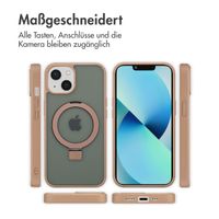 Accezz Ring Stand Backcover mit MagSafe Apple iPhone 13 - Braun