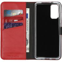 Selencia Echtleder Klapphülle Samsung Galaxy S20 - Rot