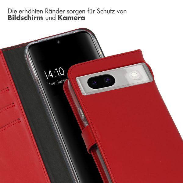 Selencia Echtleder Klapphülle Google Pixel 8a - Rot