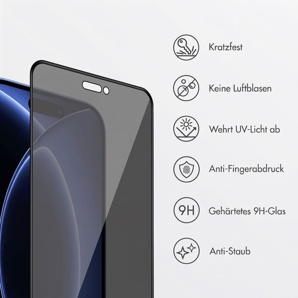 Accezz Sichtschutz-Schutzglas mit Applikator Apple iPhone 18 Pro / 17 Pro