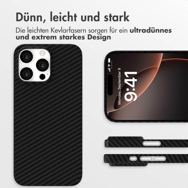 Accezz MagSafe Kevlar® Hülle Apple iPhone 16 Pro - Schwarz