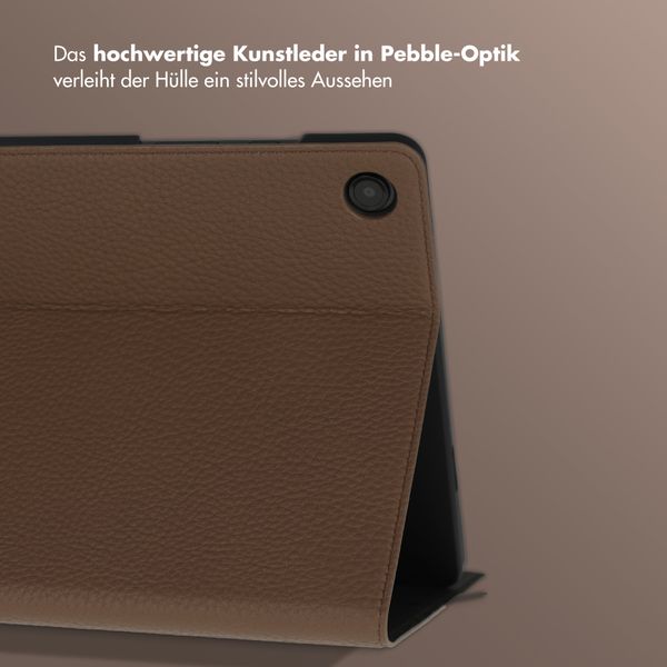 Selencia Riva Klapphülle Samsung Galaxy Tab A11 Plus - Mocha Brown
