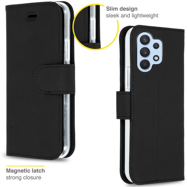 Accezz Wallet TPU Klapphülle Samsung Galaxy A32 (4G) - Schwarz