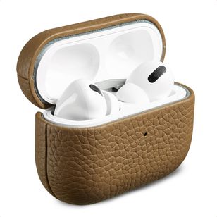 Accezz Echtleder Case  Apple Airpods Pro - Taupe