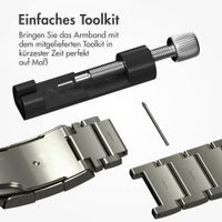 Accezz Mattes Titanstahlarmband -   Garmin 26 mm Anschluss - Titanium