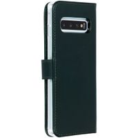 Selencia Echtleder Klapphülle Samsung Galaxy S10 - Grün