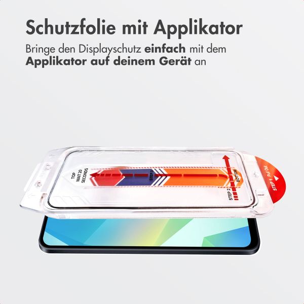 Accezz Gehärteter Glas-Schutz + Applikator Samsung Galaxy A18 / A17 / A16