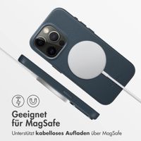 Accezz MagSafe Leather Backcover Apple iPhone 15 Pro - Nightfall Blue