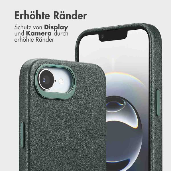Accezz 2-in-1 Klapphülle aus Leder mit MagSafe Apple iPhone 17e / 16e - Cedar Green