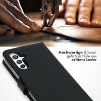 Selencia Echtleder Klapphülle Samsung Galaxy A54 (5G) - Schwarz