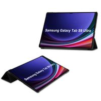 Accezz Trifold Klapphülle Samsung Galaxy Tab S10 Ultra / Tab S9 Ultra - Schwarz