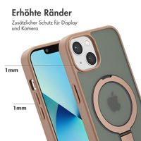 Accezz Ring Stand Backcover mit MagSafe Apple iPhone 13 - Braun