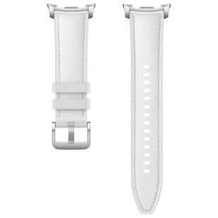 Samsung Original Hybrid Vegan Leder Armband für  Samsung Galaxy Watch 9 (40/44mm) / Watch 8 (40/44mm) / Classic (46mm) - Größe S/M/L - White