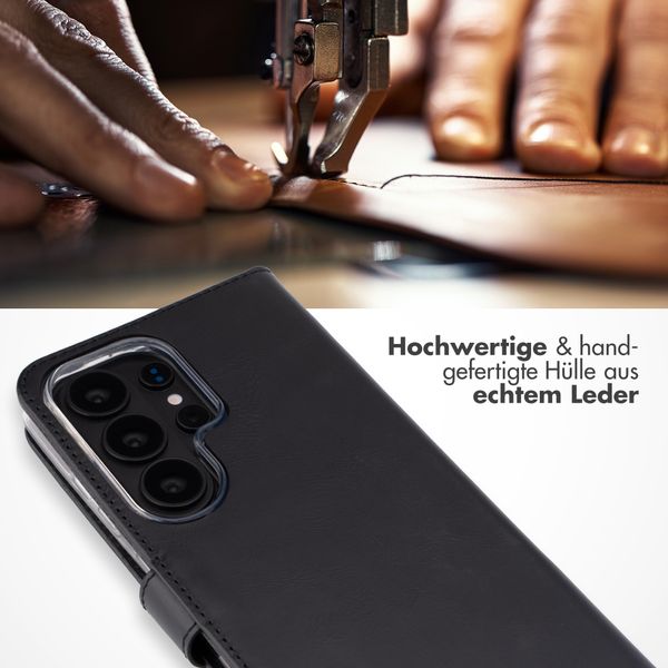 Selencia Echtleder Klapphülle Samsung Galaxy S26 Ultra - Schwarz