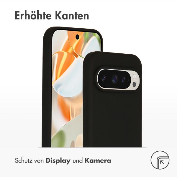 Accezz Liquid Silikoncase Google Pixel 9 / 9 Pro - Schwarz